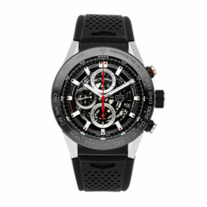 Cinturino per orologio Tag Heuer FC6112 Pelle Nero